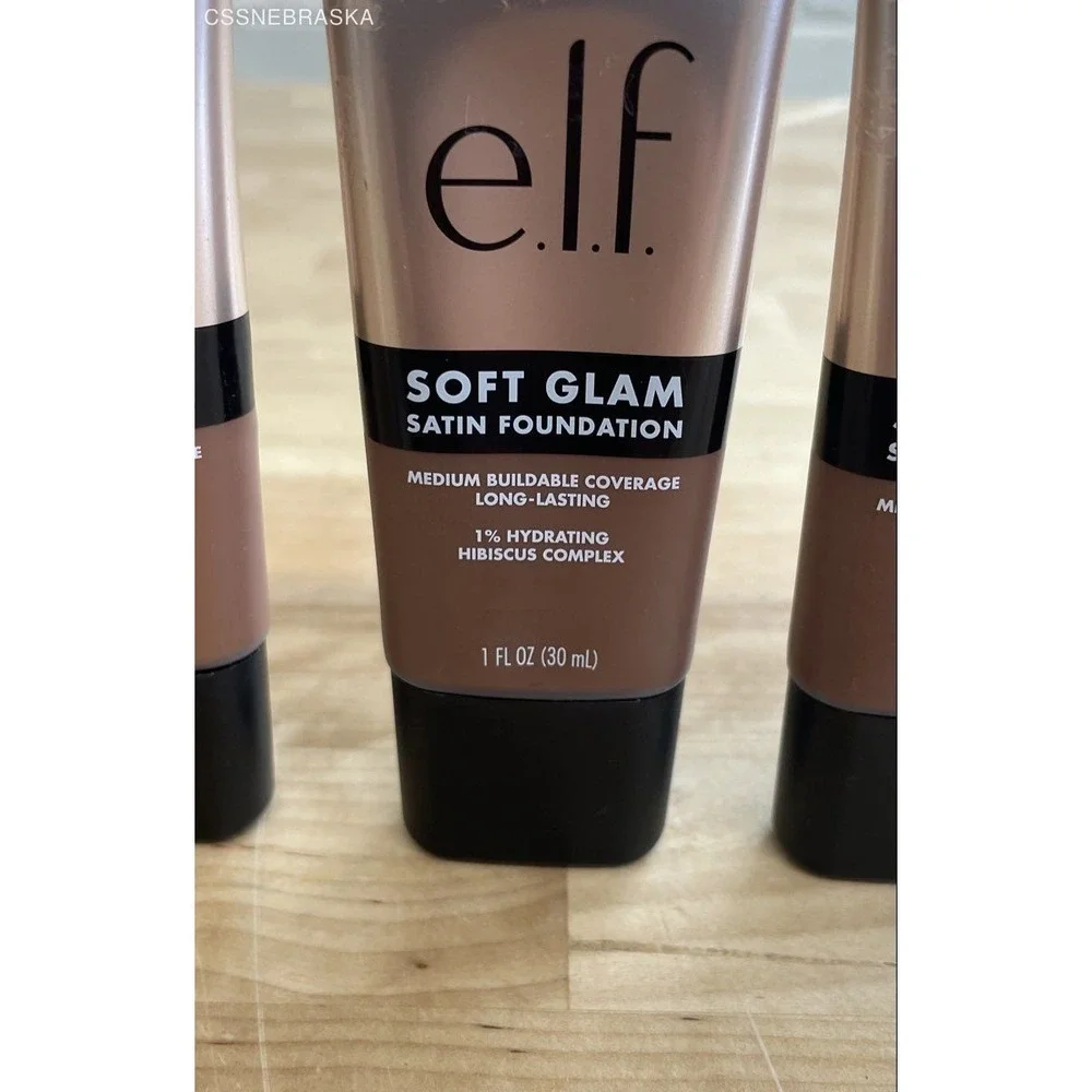 e.l.f. Cosmetics Soft Glam Satin Foundation Lot of 3 Shades 52 60 1 oz Each New
